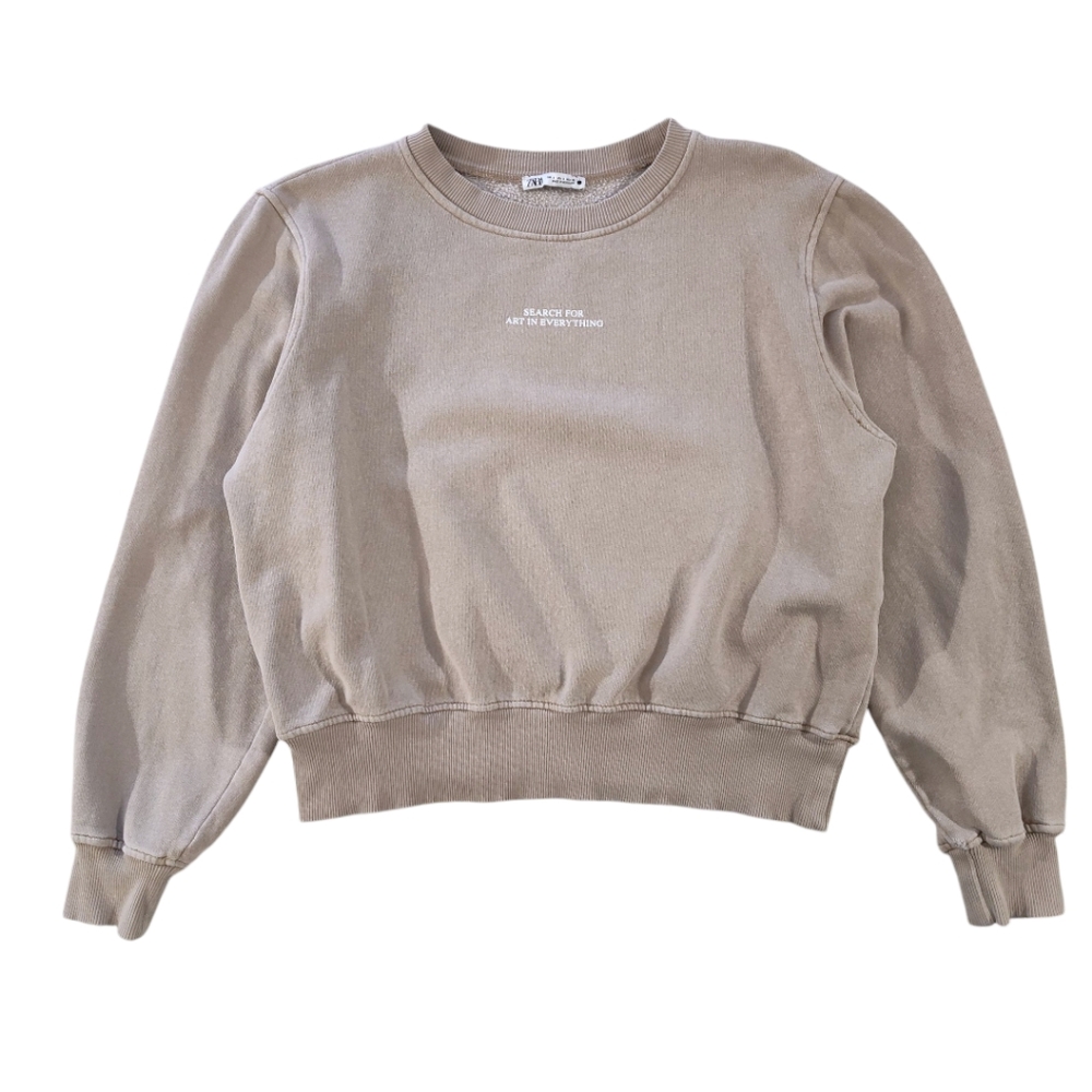 Zara Sweatshirt "Washed Effect" Womens Size Small